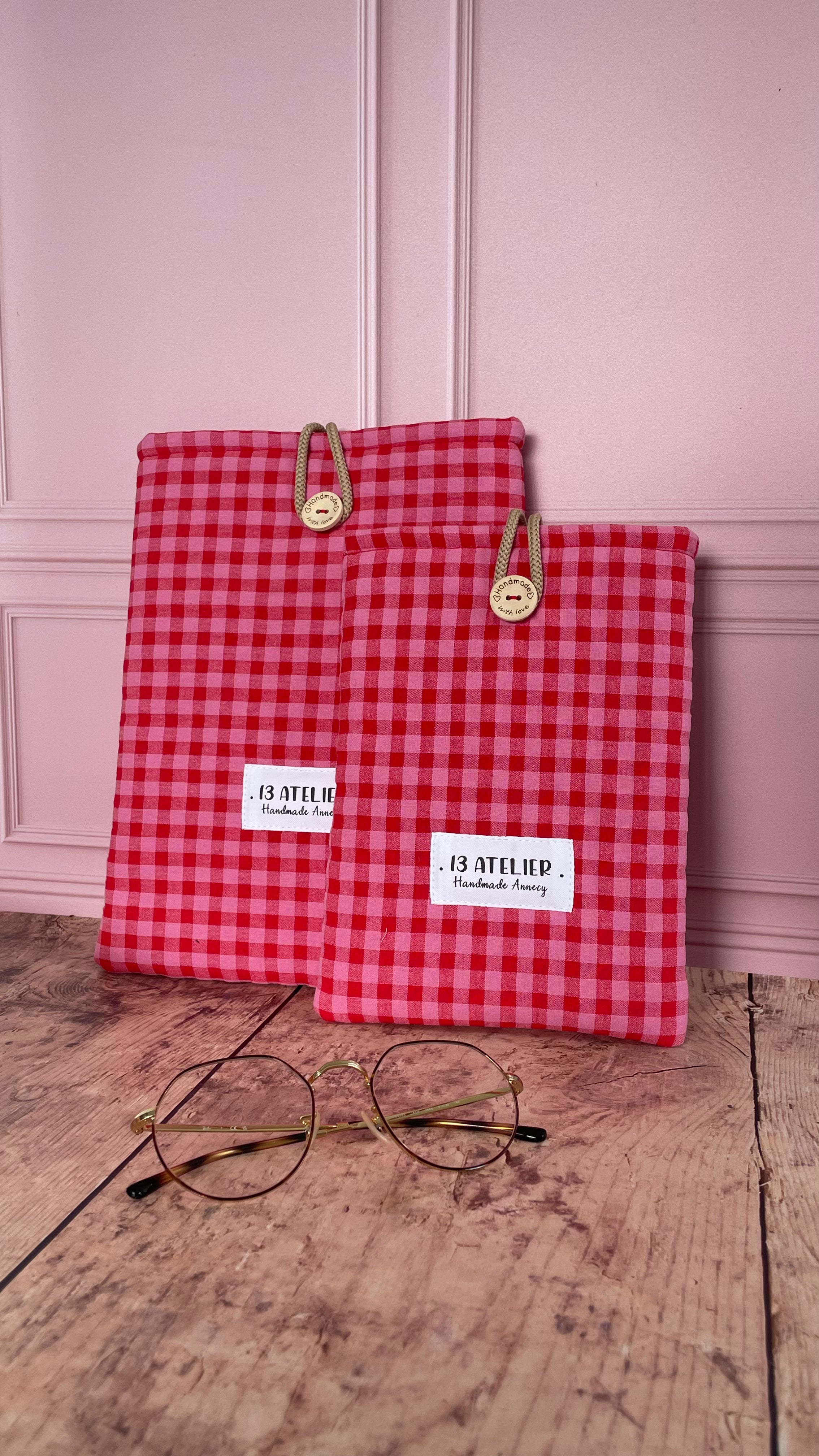 Pochette à livre vichy