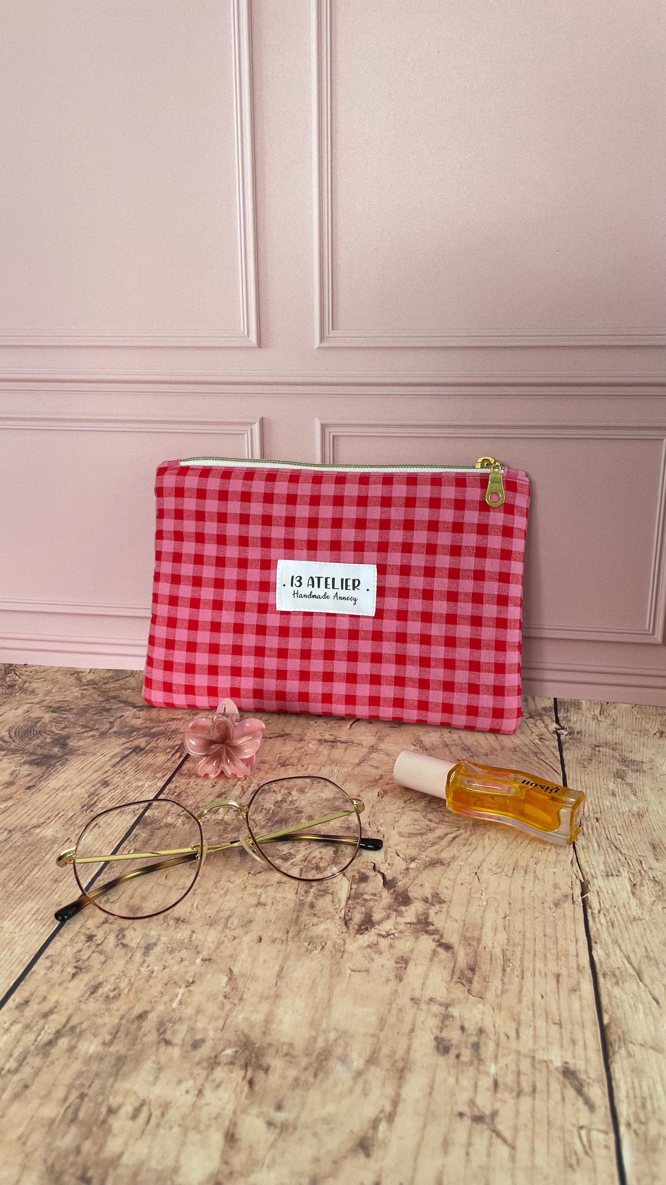 Pochette plate vichy