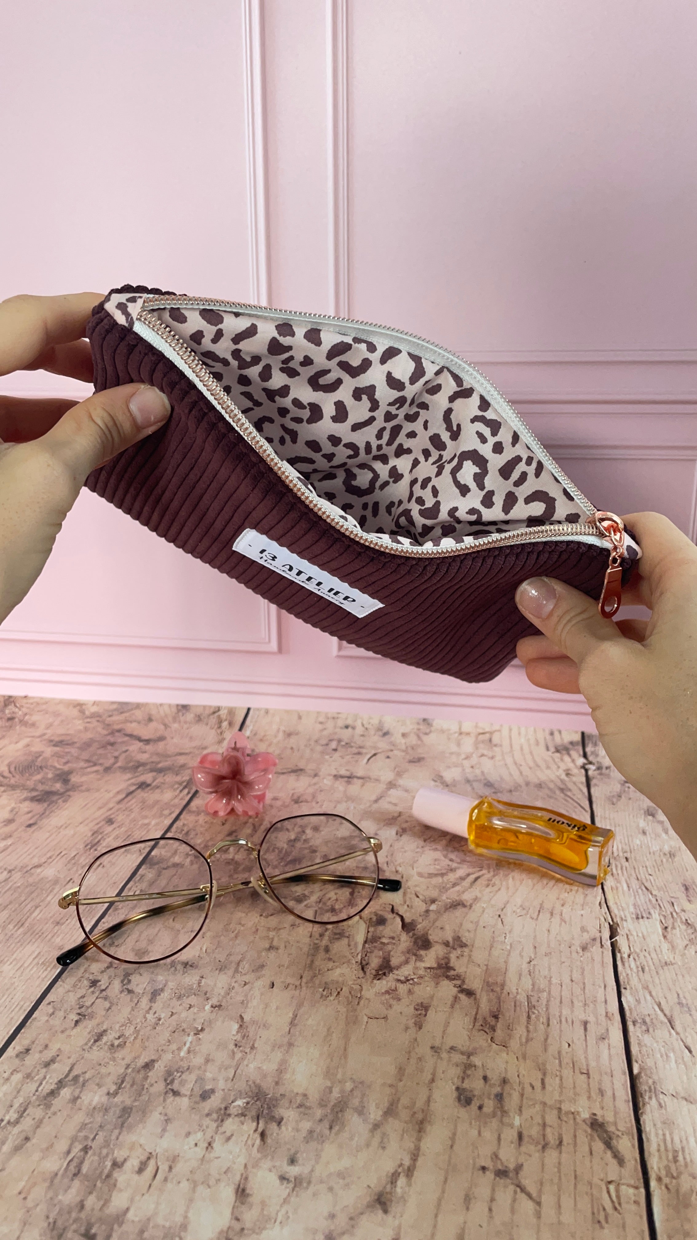 Pochette plate prune