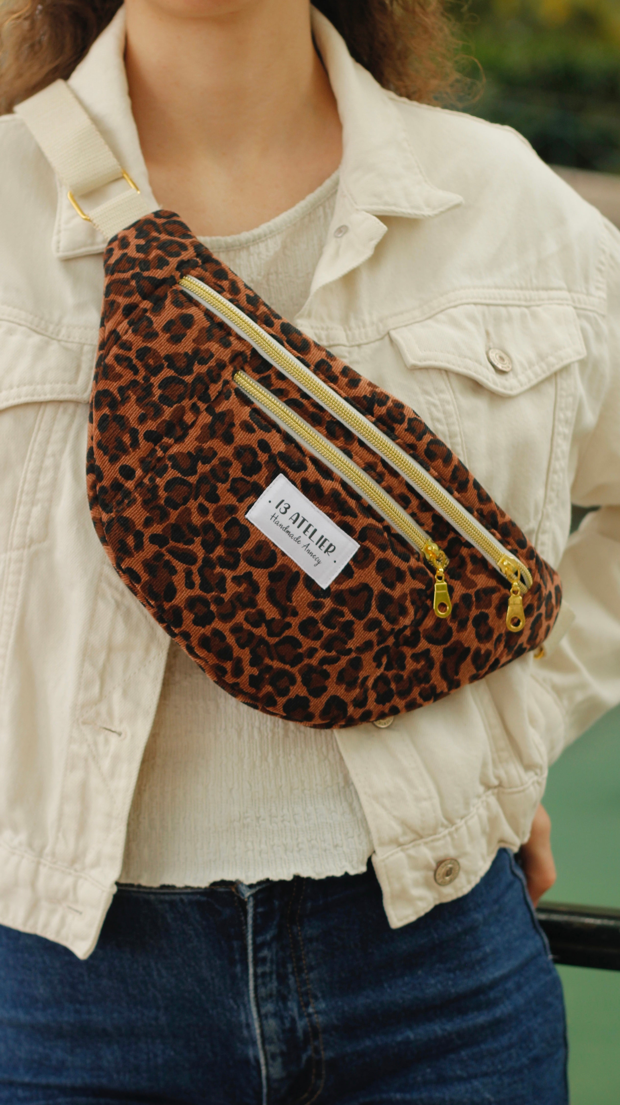 Sac banane léopard