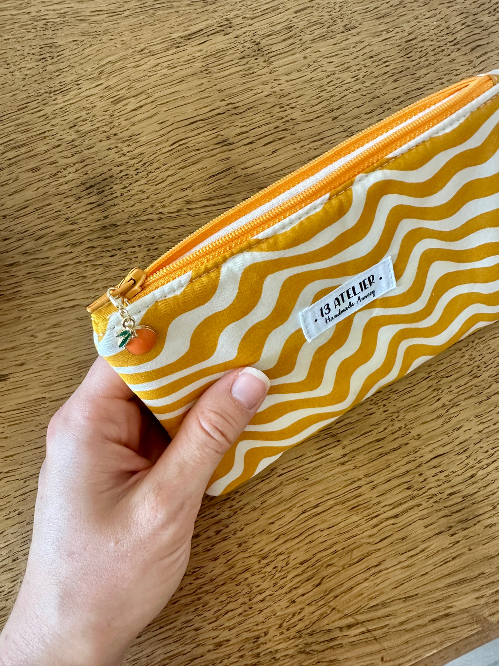 Mini pochette zebre jaune
