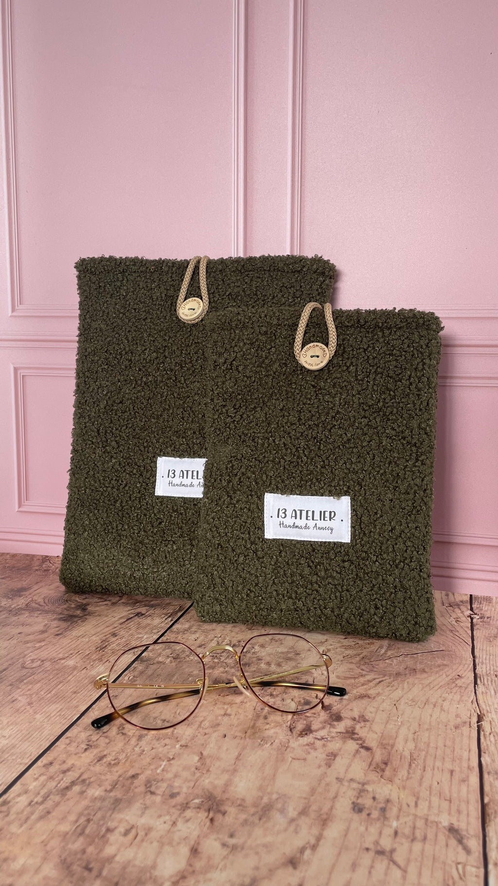 Pochette à livre broché bouclette