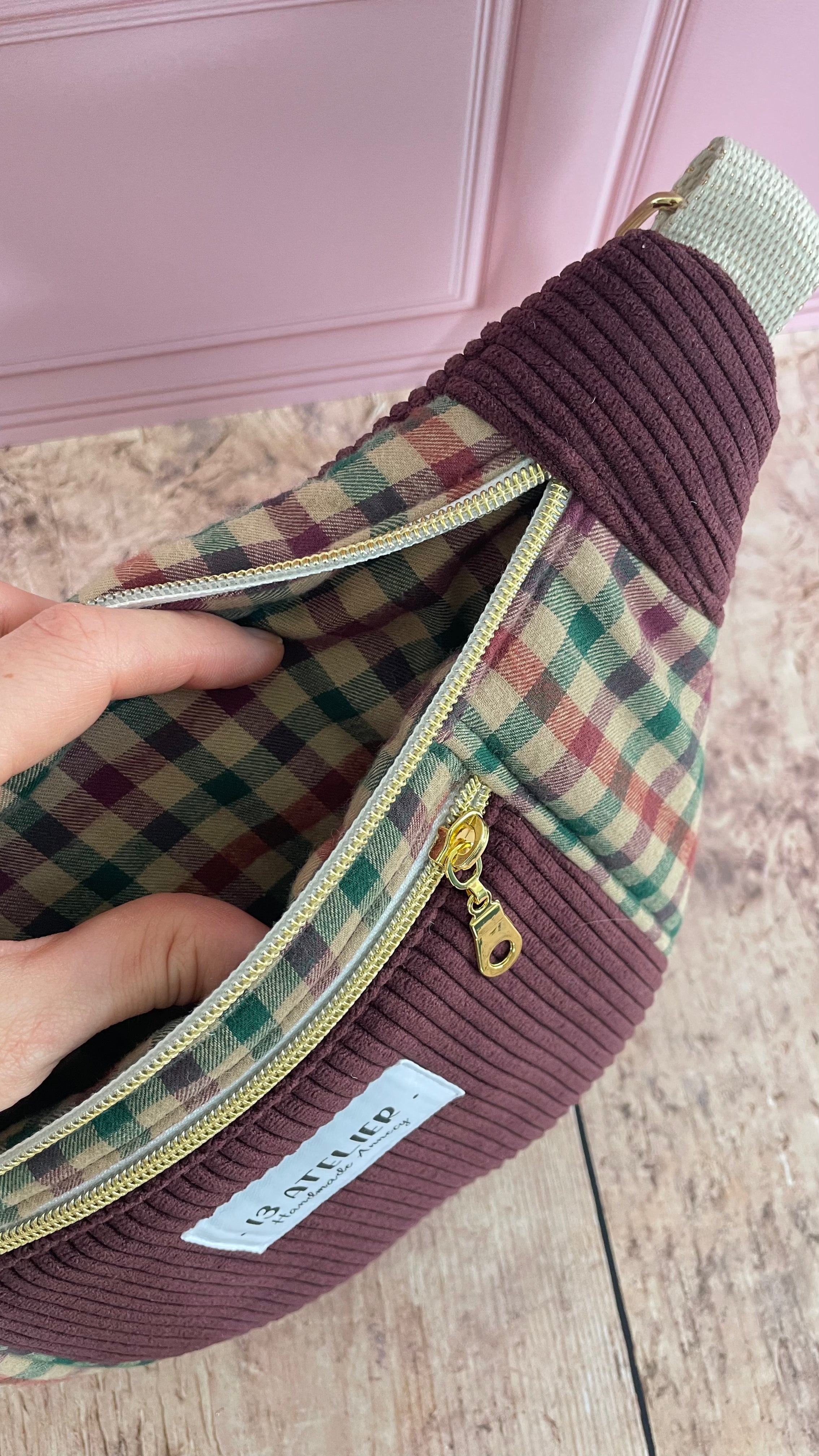Sac bi matière prune