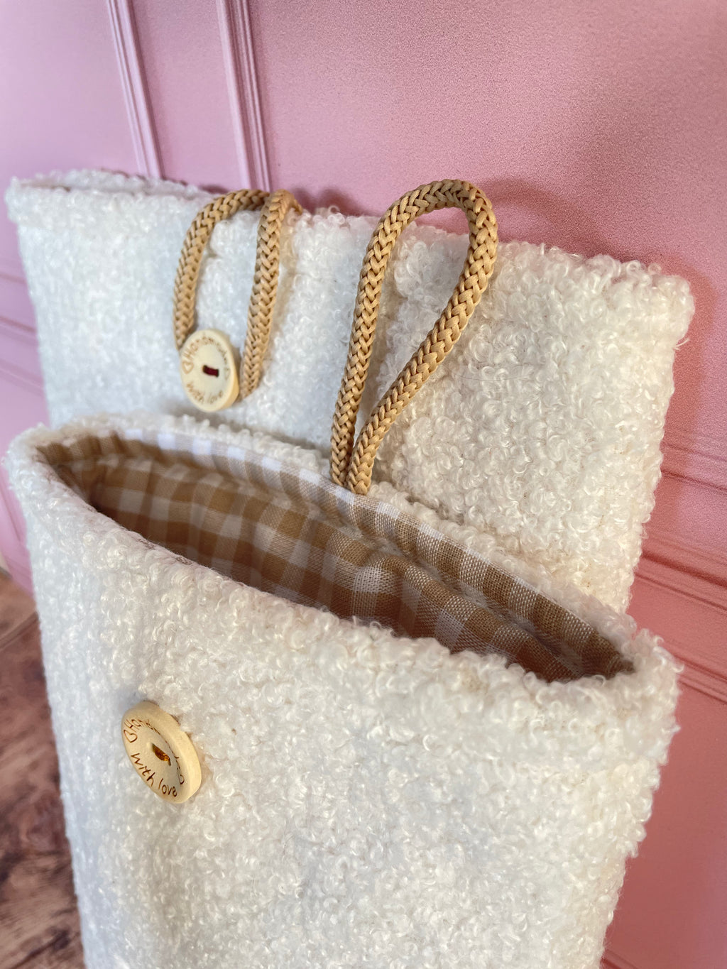 Pochette à livre bouclette