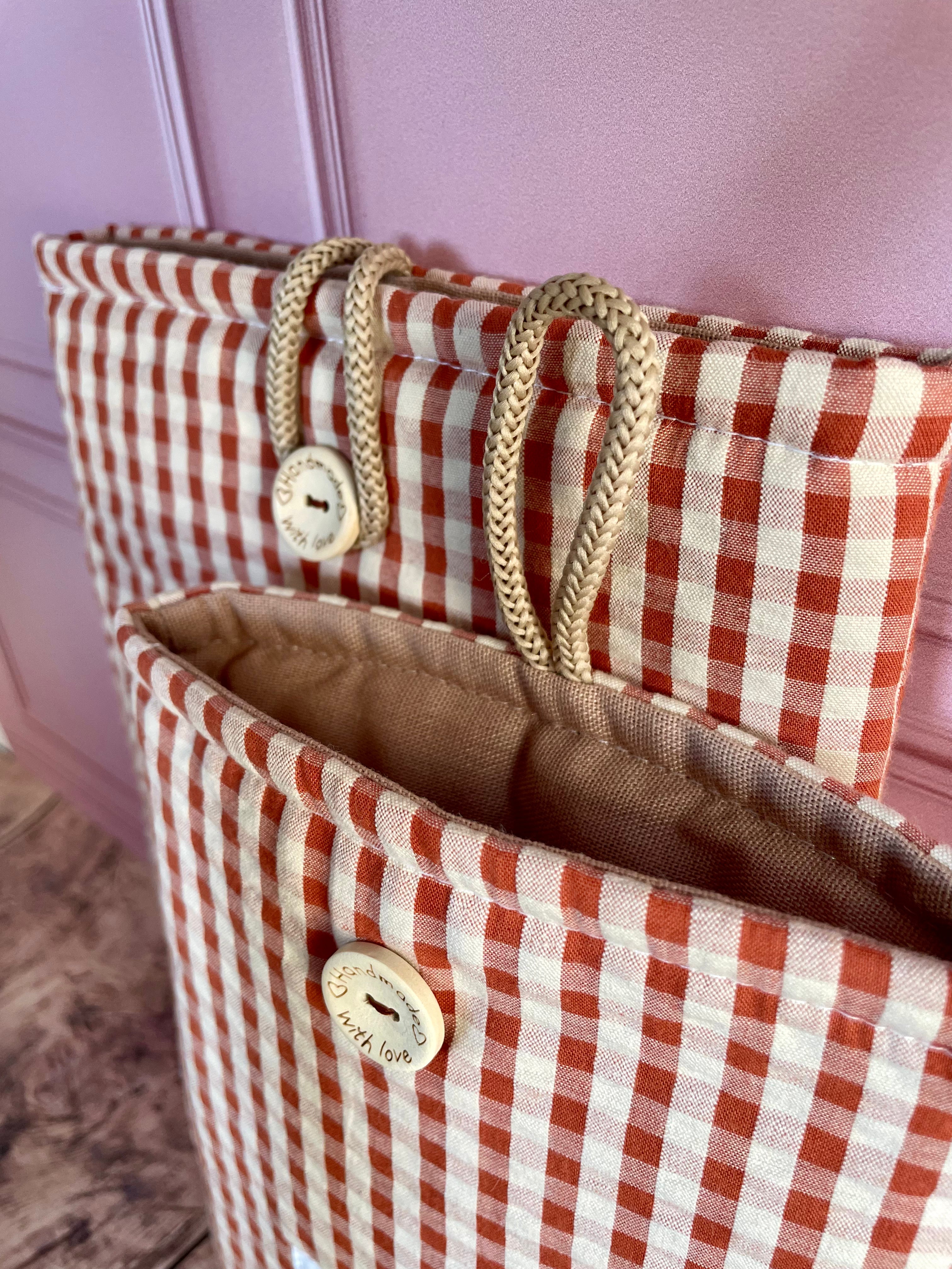 Pochette à livre vichy