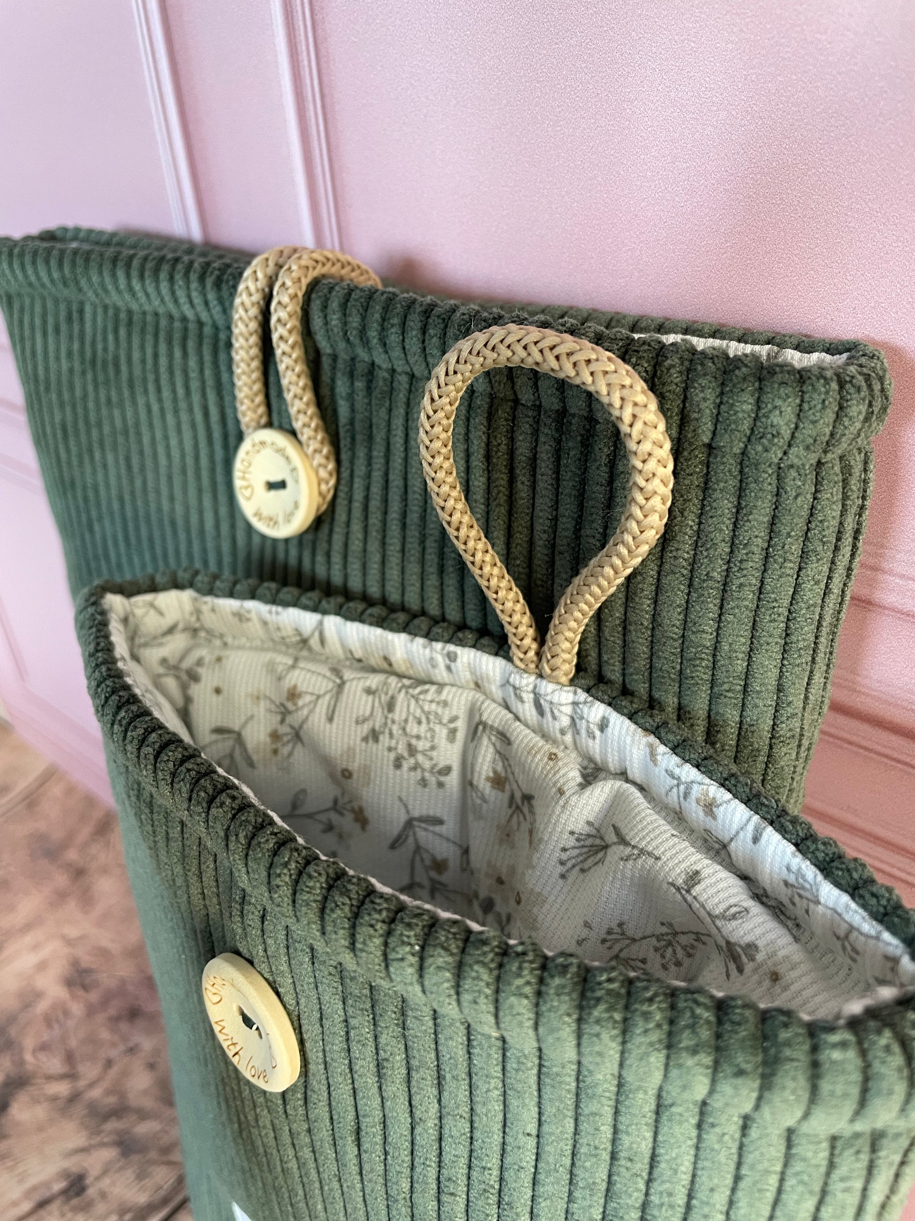 Pochette à livre velours vert