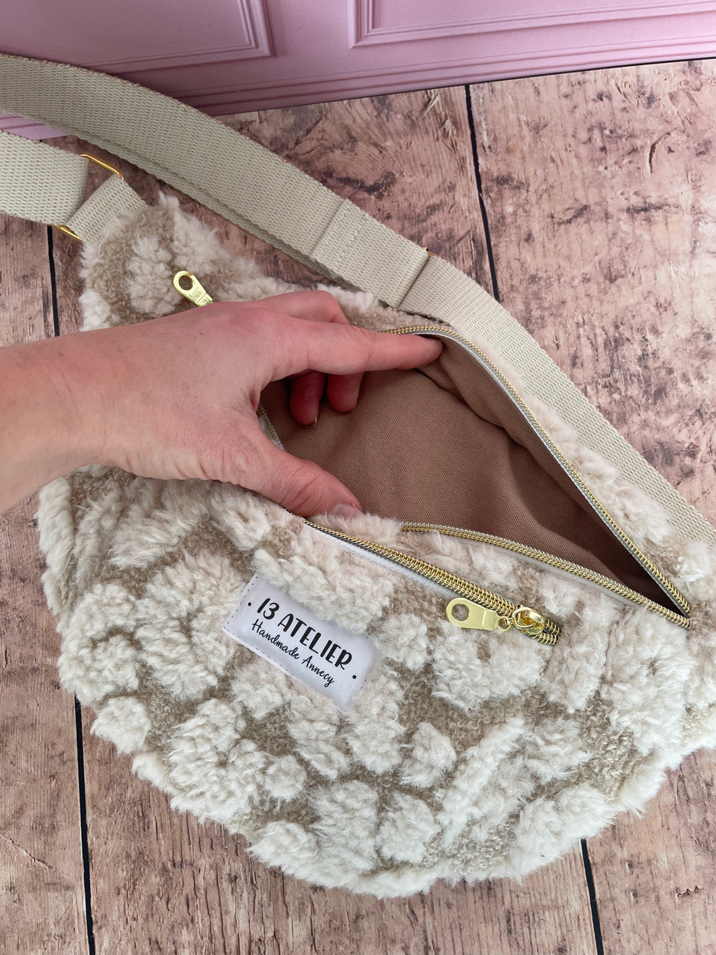 Sac banane doudou léopard