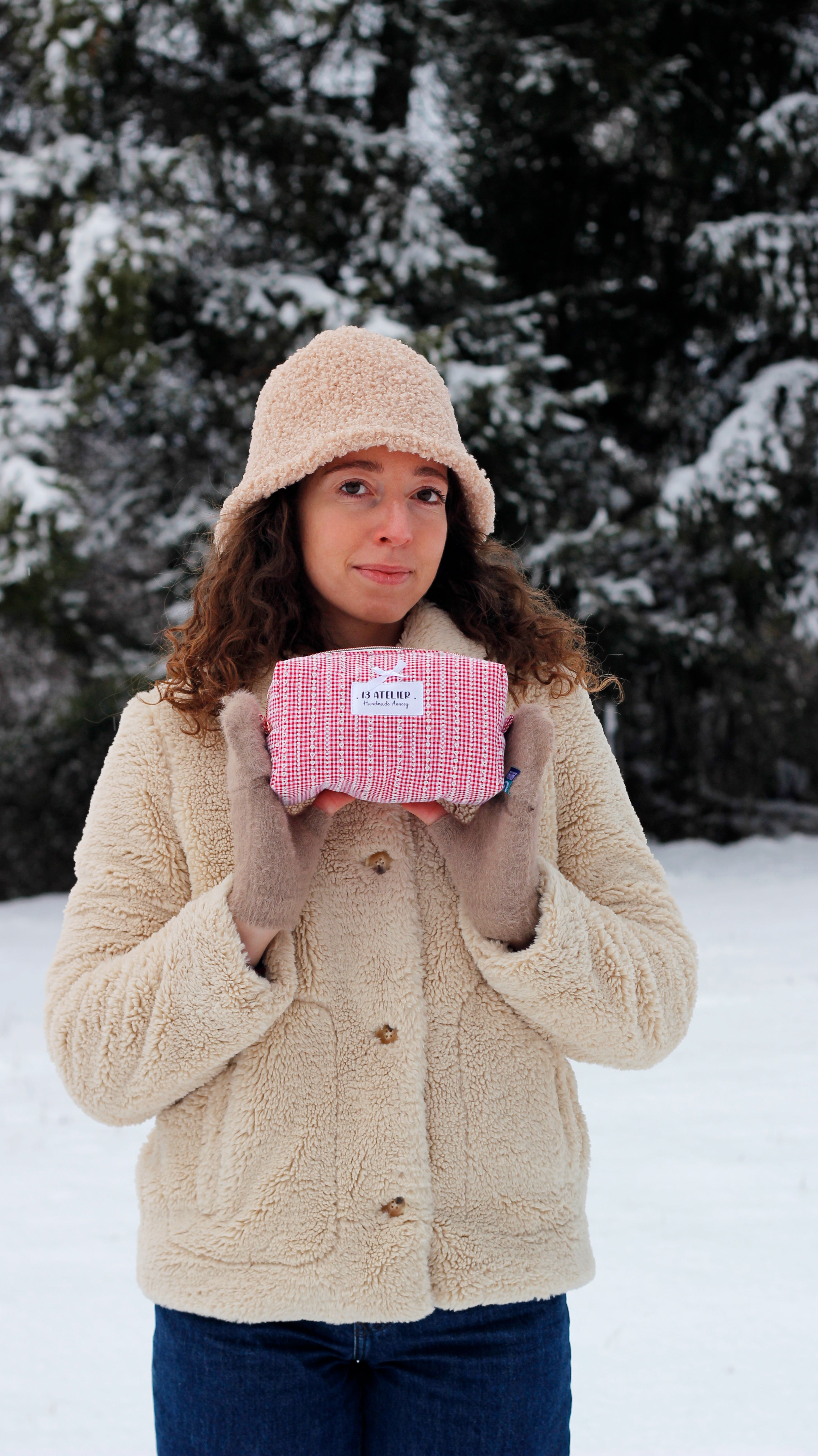 Trousse vichy coeur