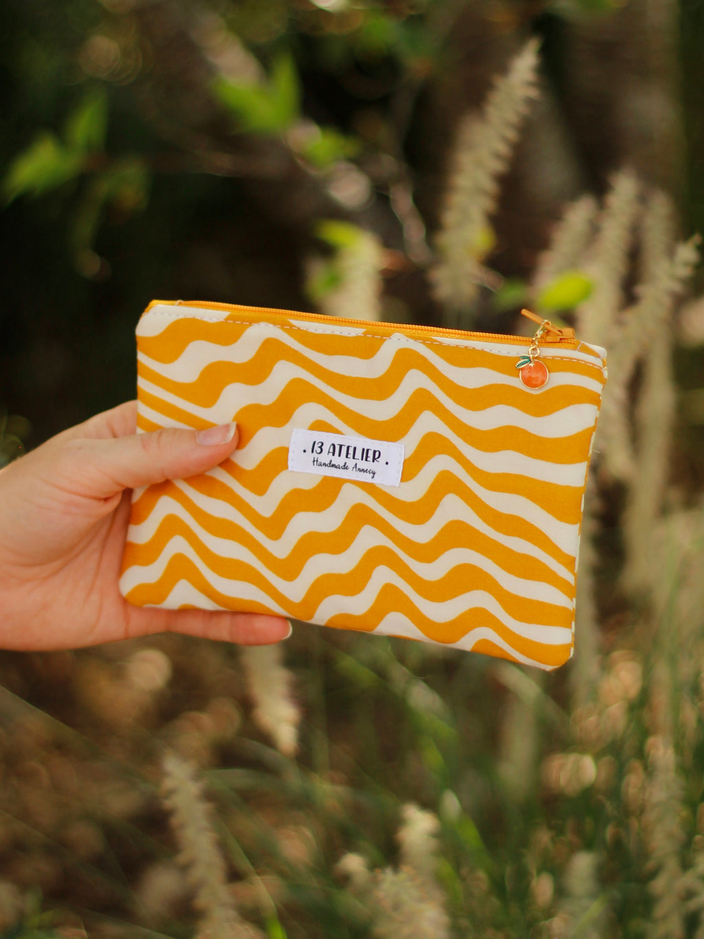 Mini pochette zebre jaune