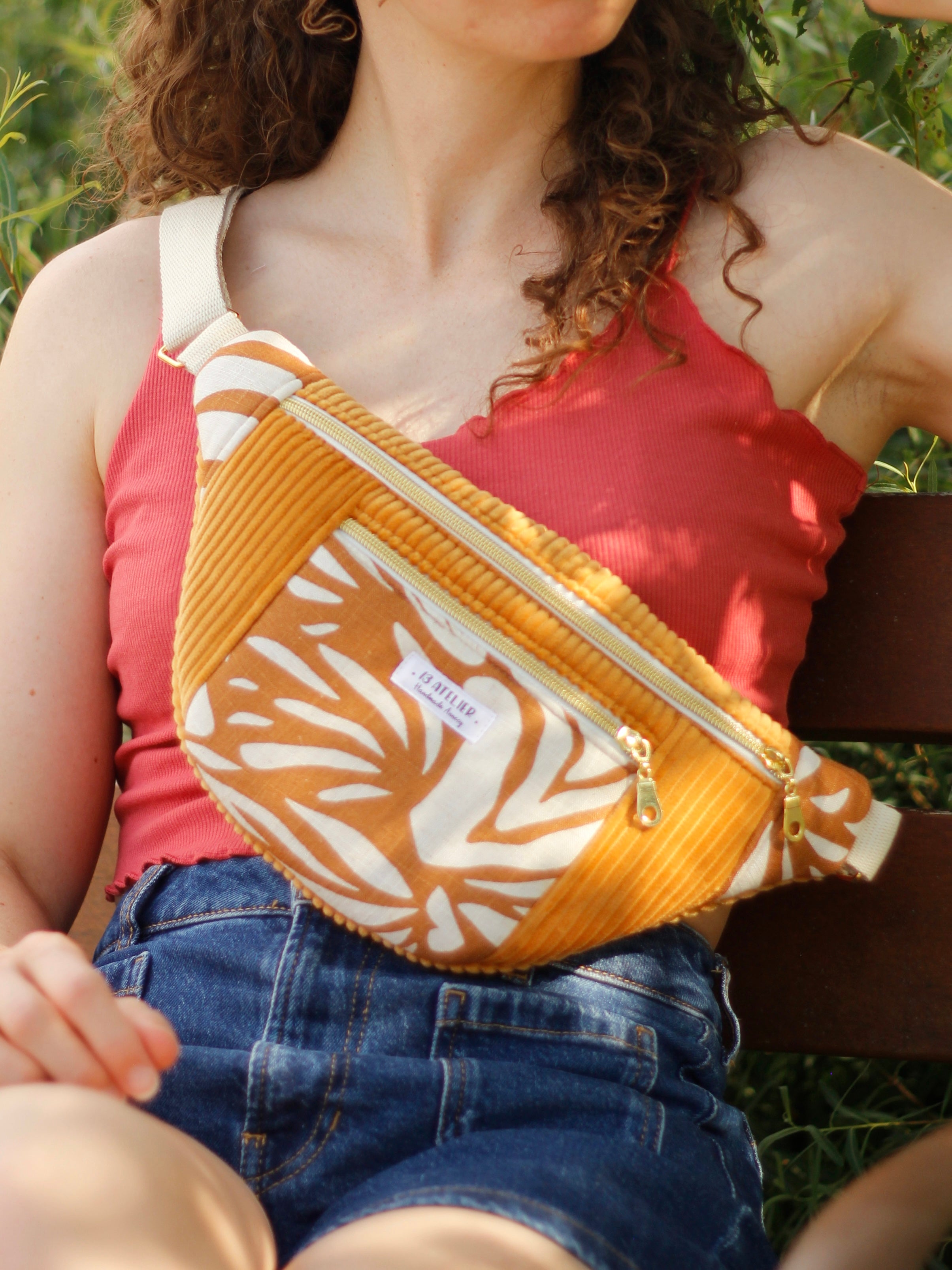 Sac banane zebre or