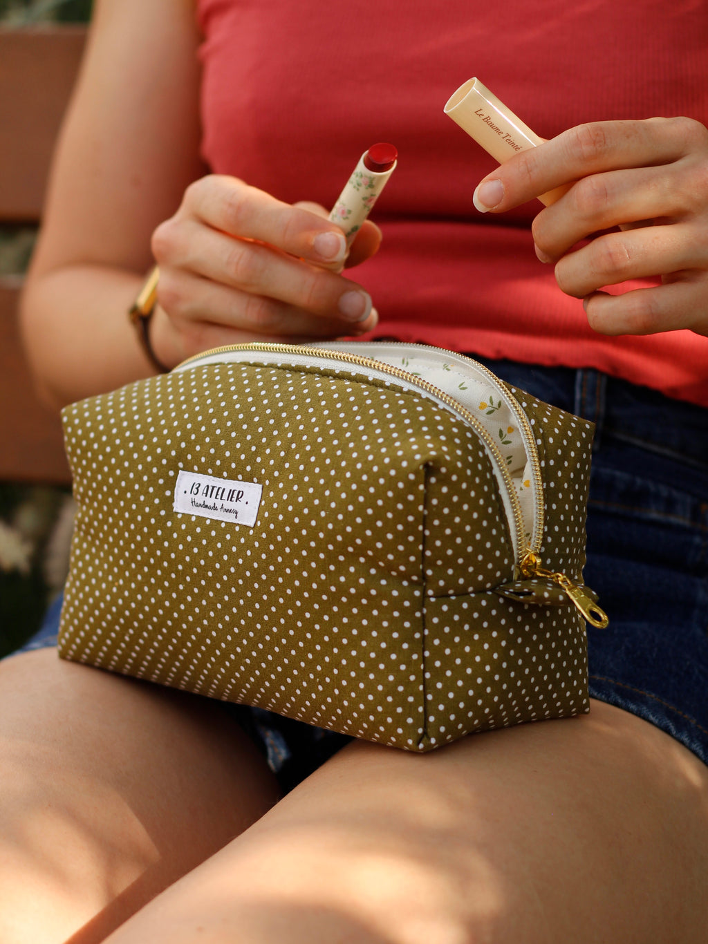 Trousse petits pois kaki