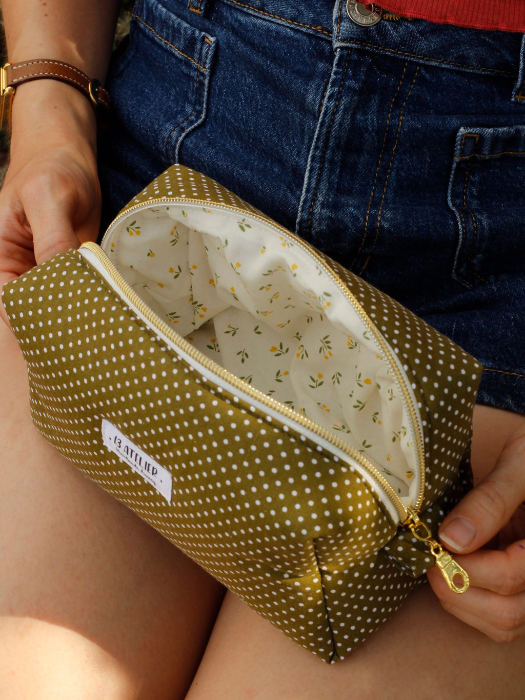 Trousse petits pois kaki