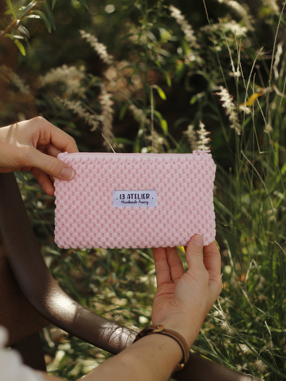 Mini pochette rose doudou