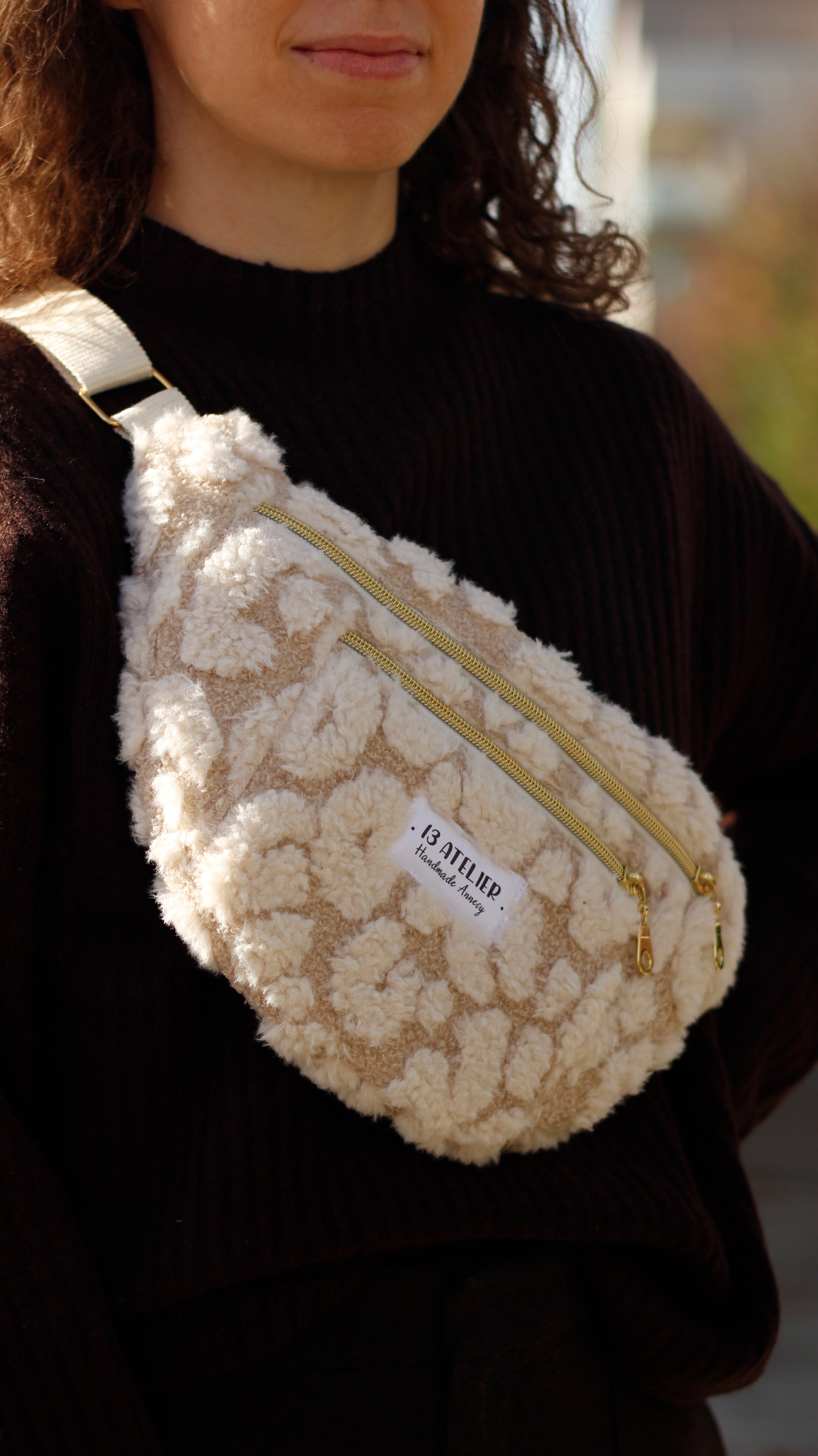 Sac banane doudou léopard