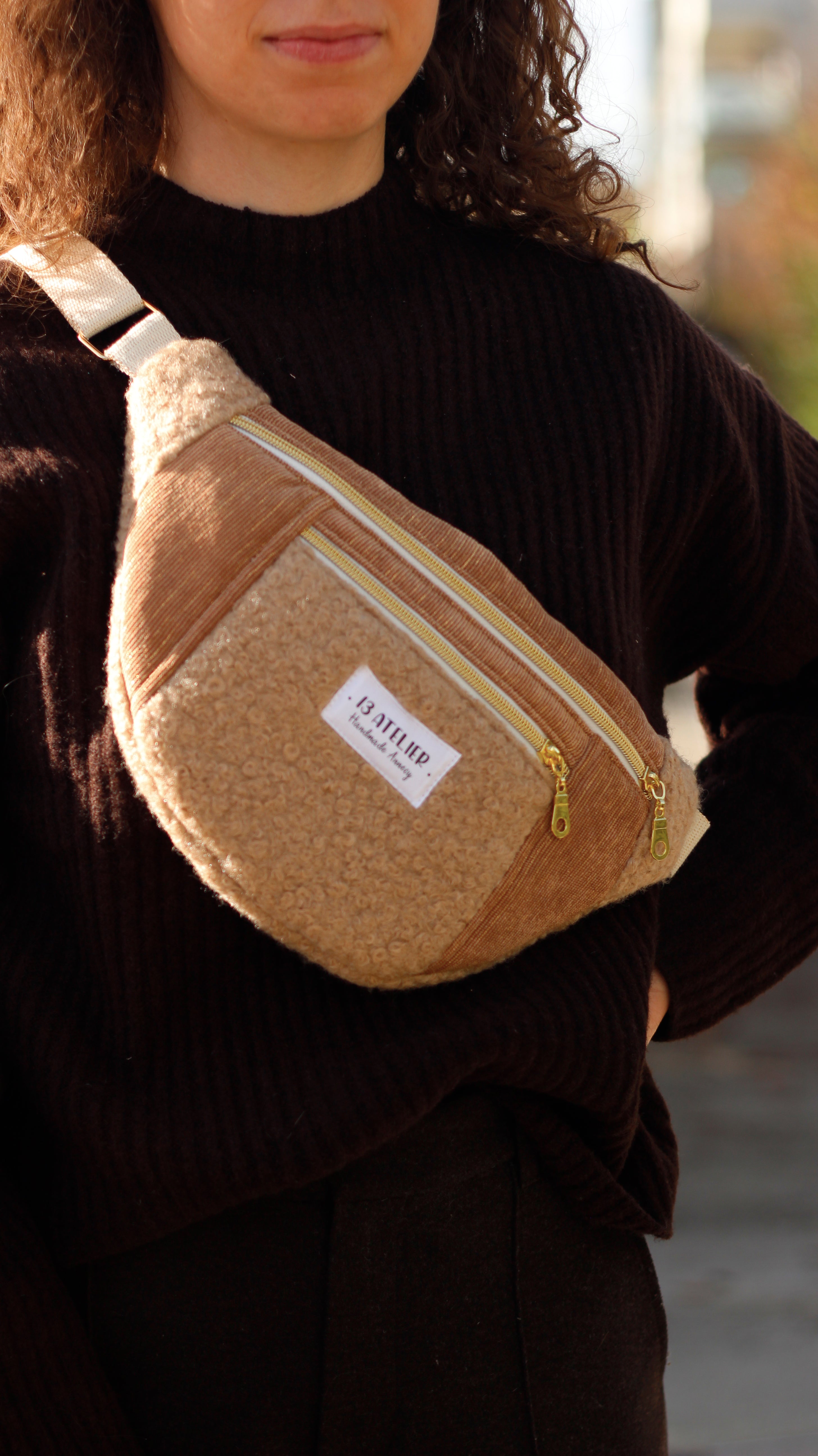 Sac banane bi matière lurex