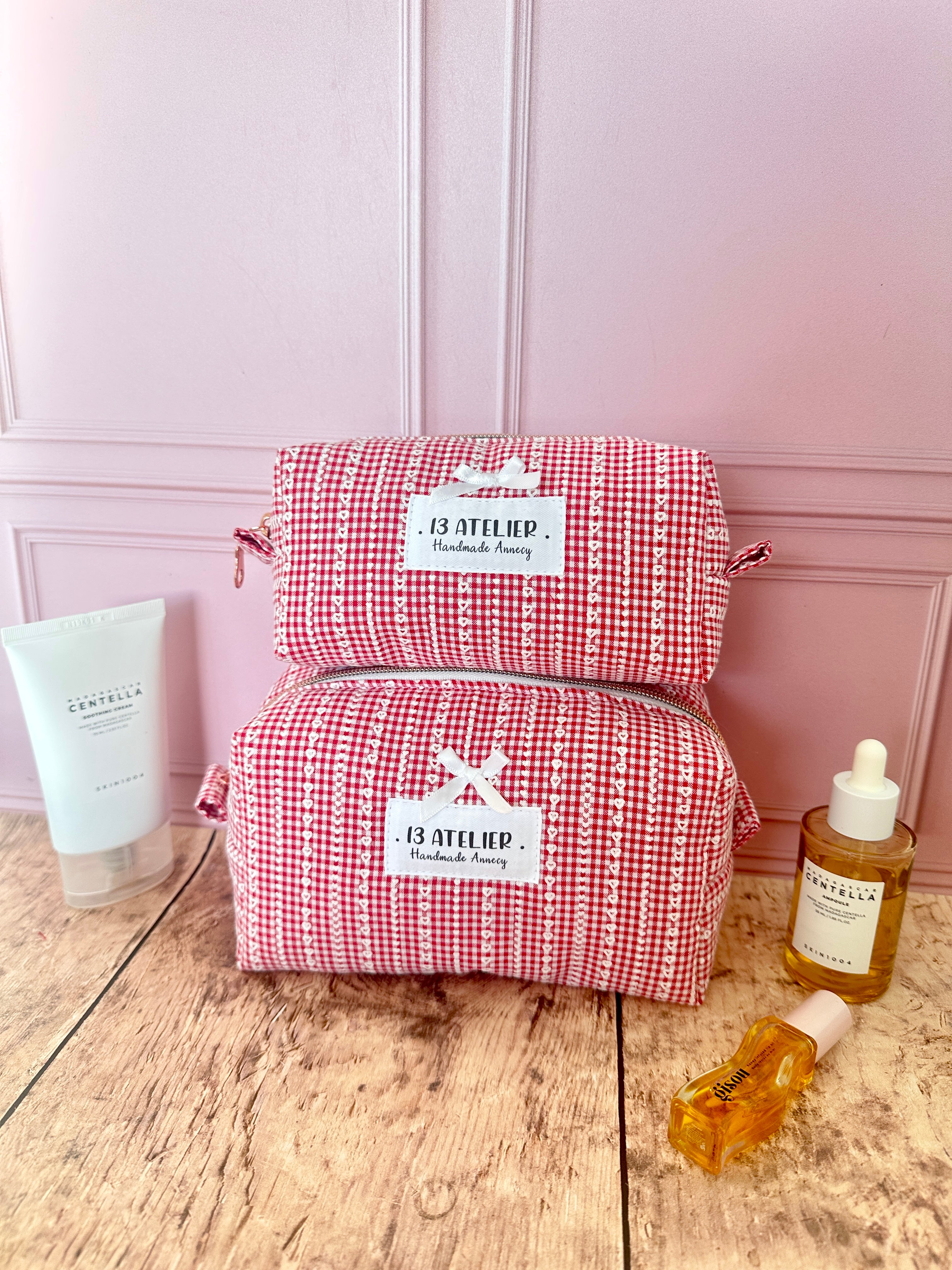 Trousse vichy coeur