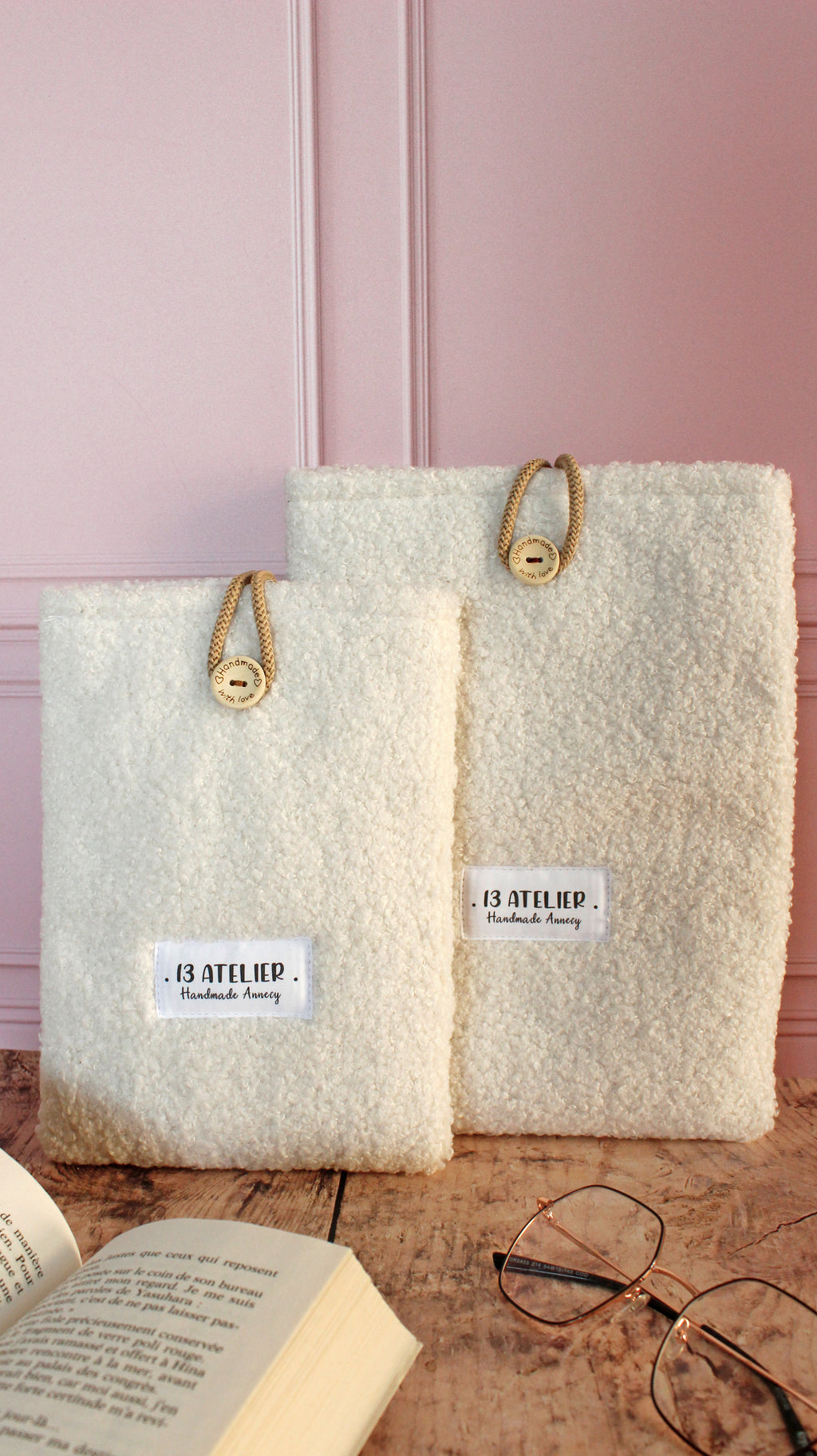 Pochette à livre bouclette