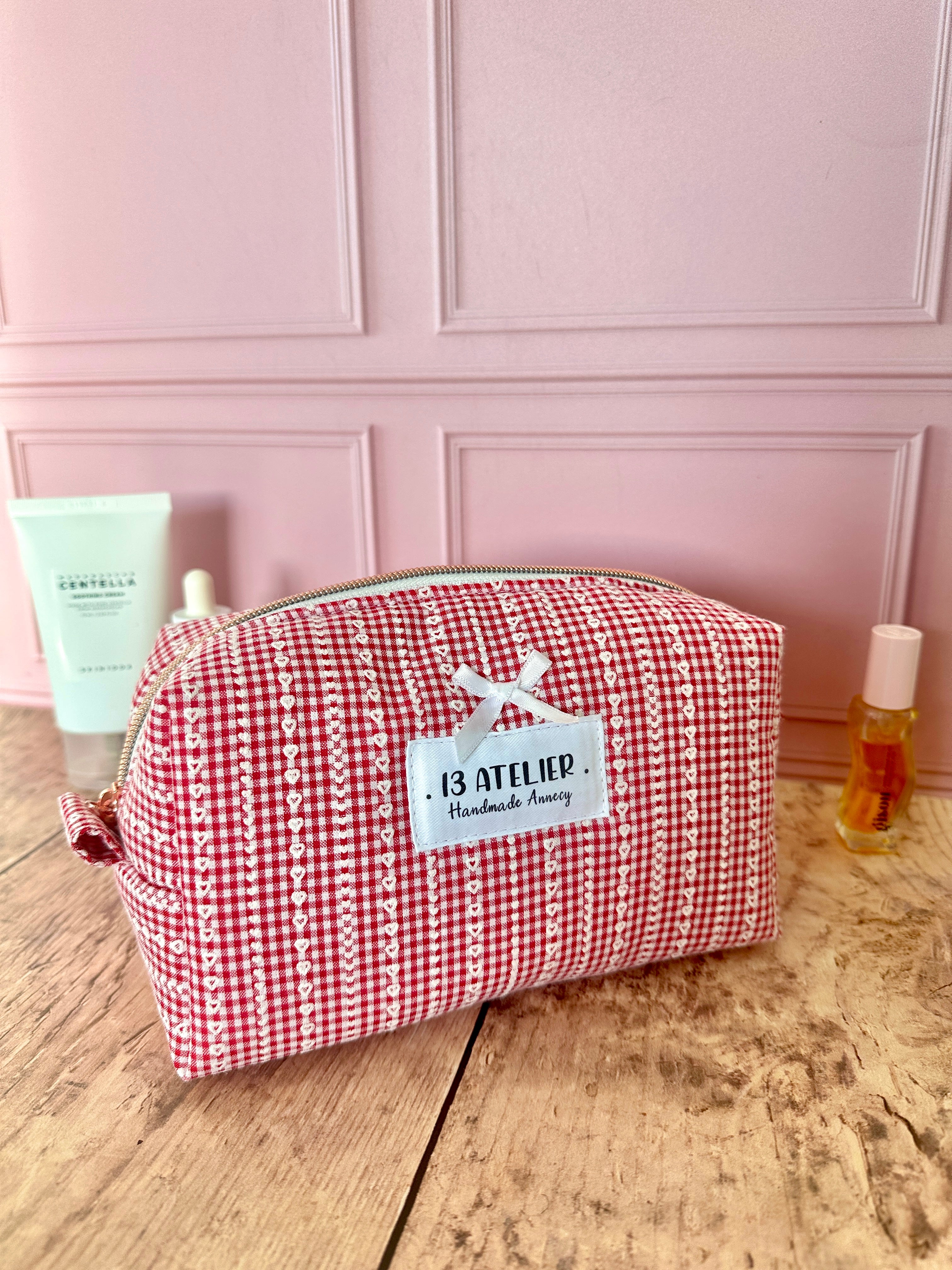 Trousse vichy coeur