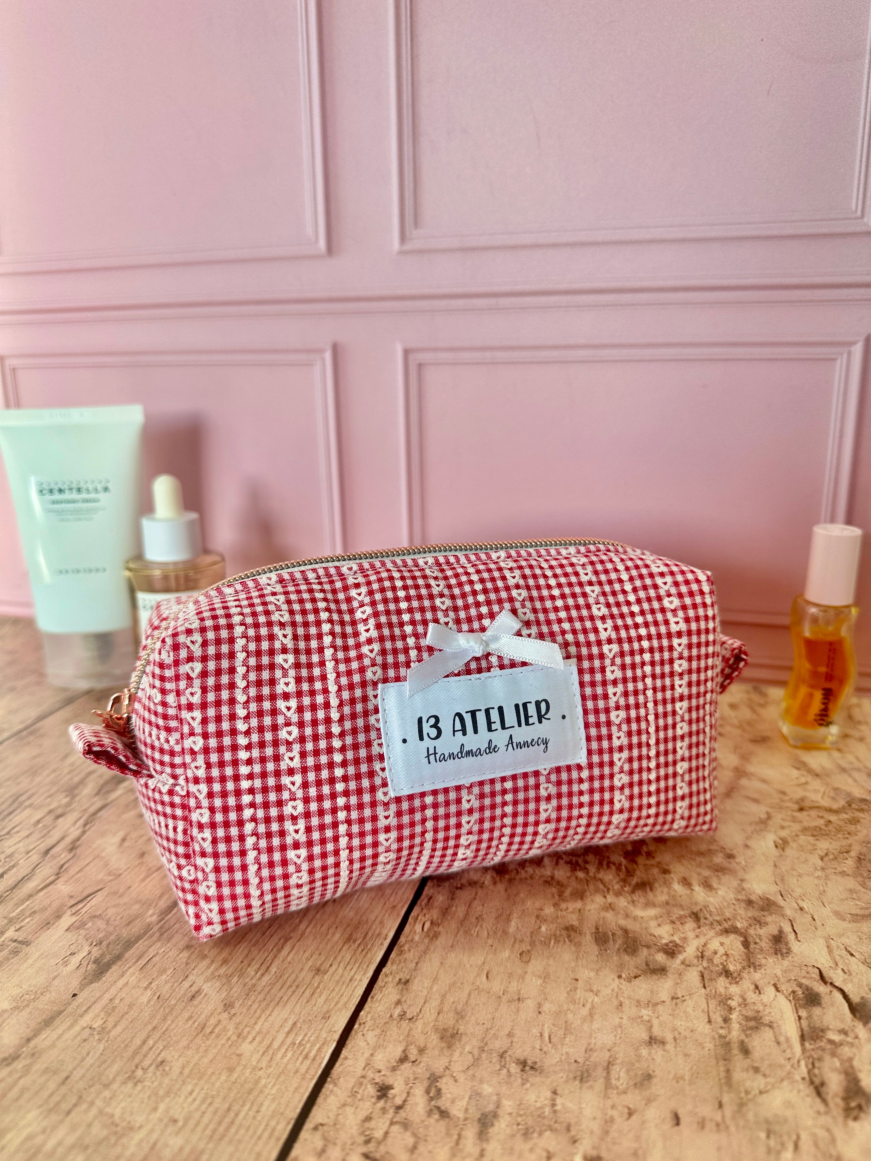 Trousse vichy coeur