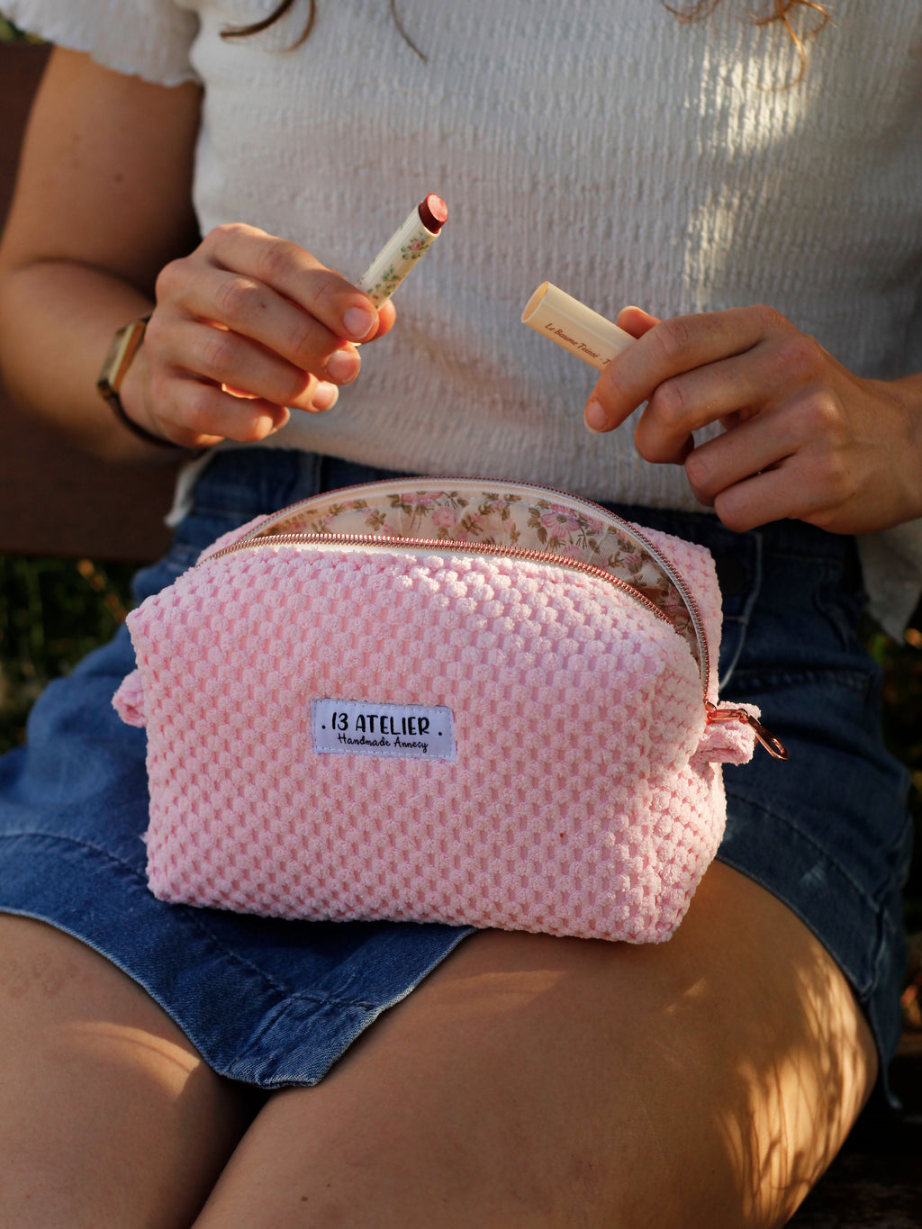 Trousse rose doudou