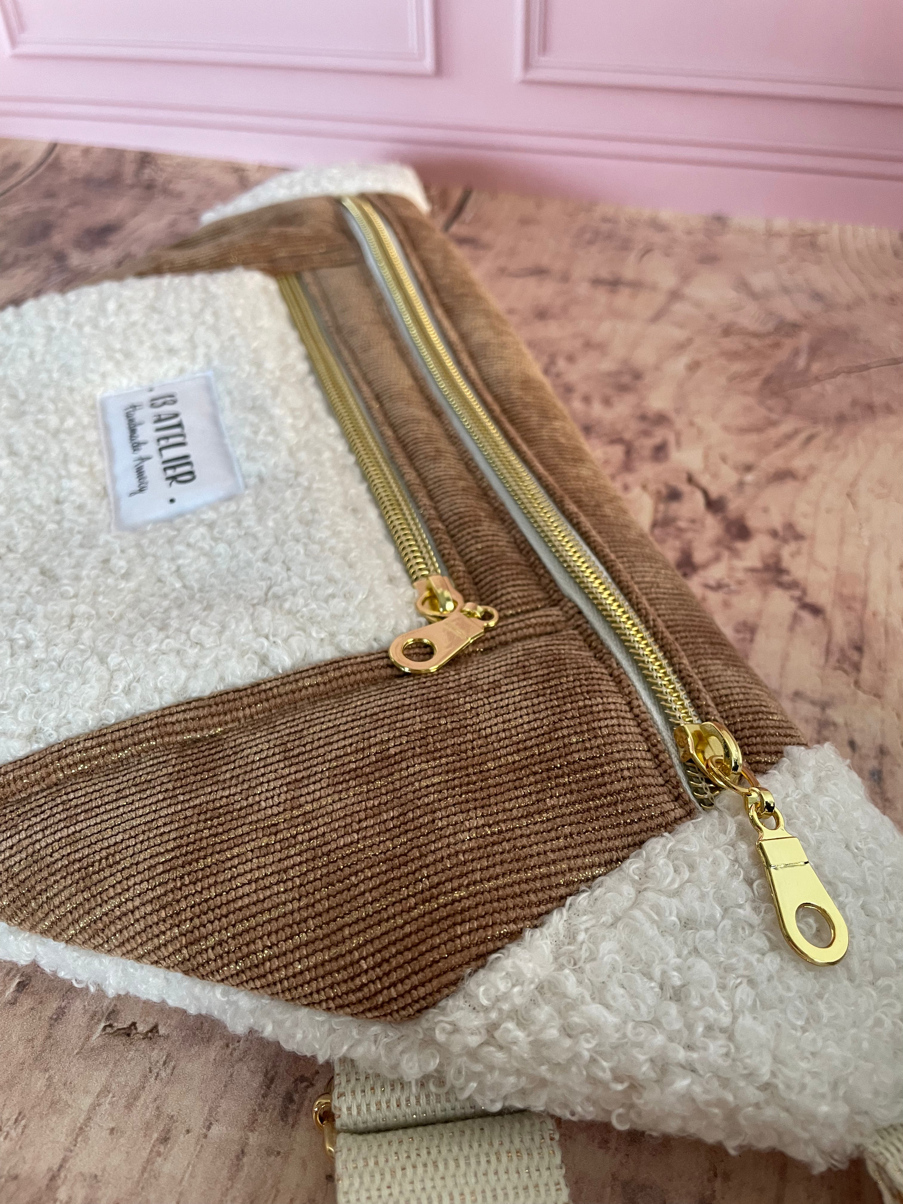 Sac banane bi matière bouclette