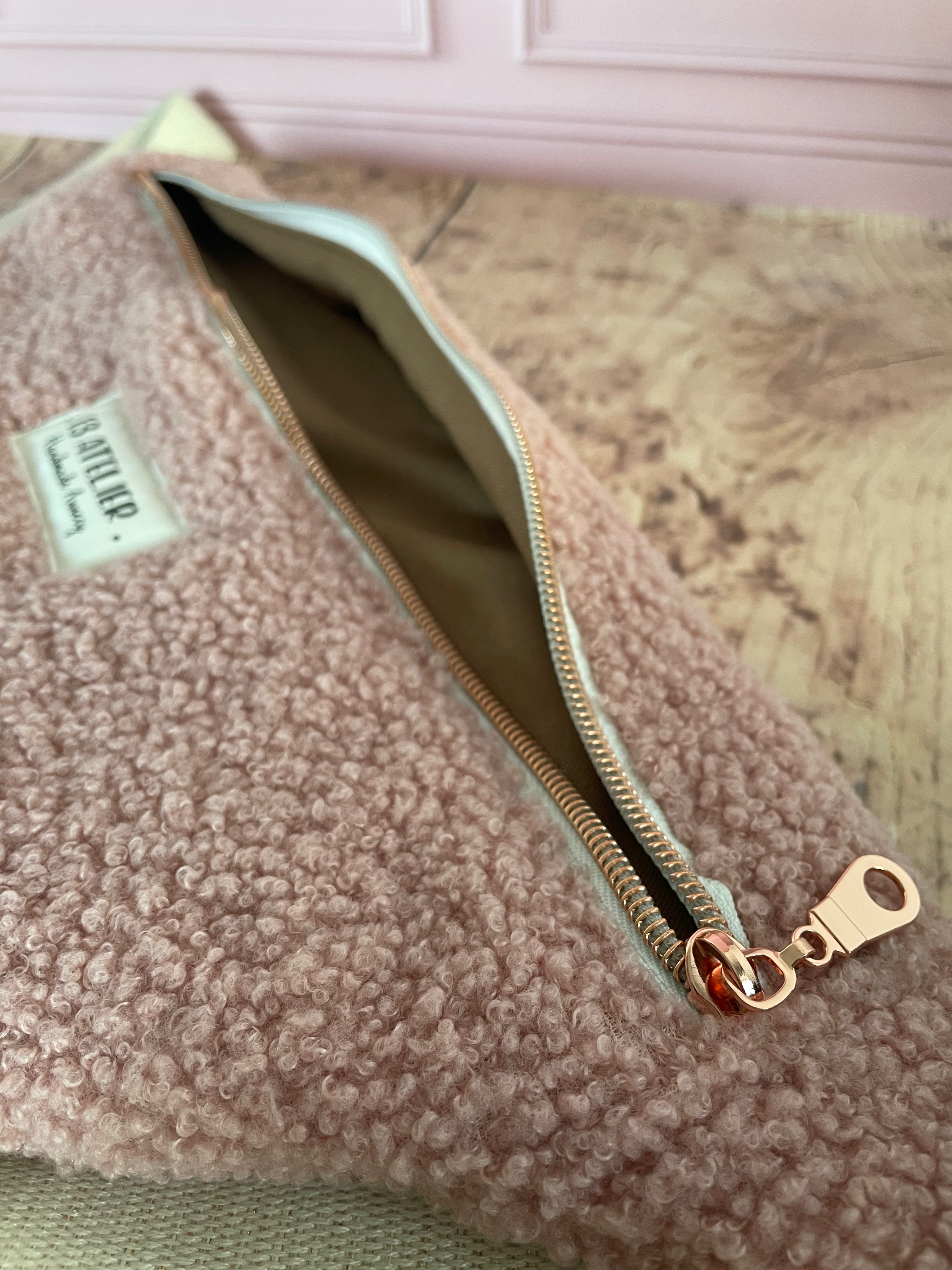 Sac banane bouclette rose